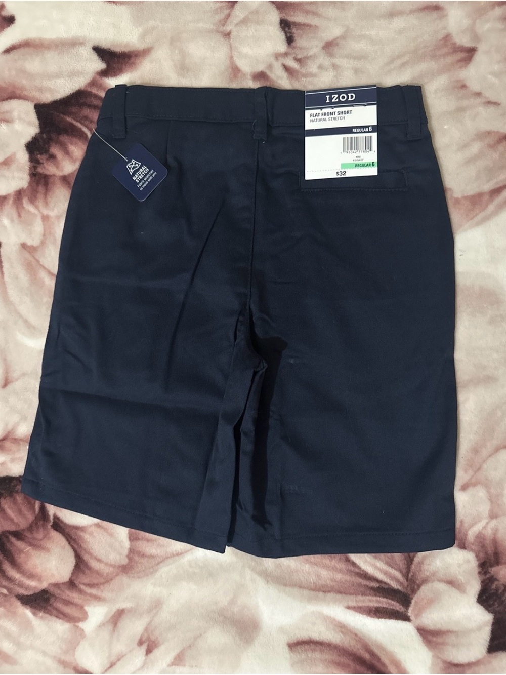 IZOD kids Navy Flat Front Shorts